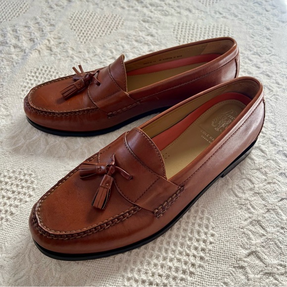 Cole Haan Men’s Hand Sewn Brown Leather Loafers Size 11 Grand+ Pinch Tassel main image 9